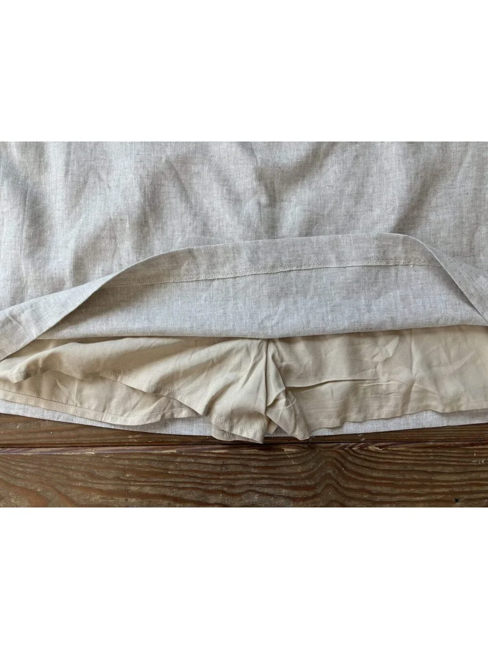 Abercrombie & Fitch Scarlett Mini Skort XL Beige Linen Blend High Rise